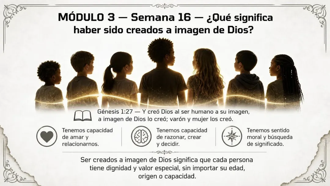 Semana 16 · Creados a imagen de Dios