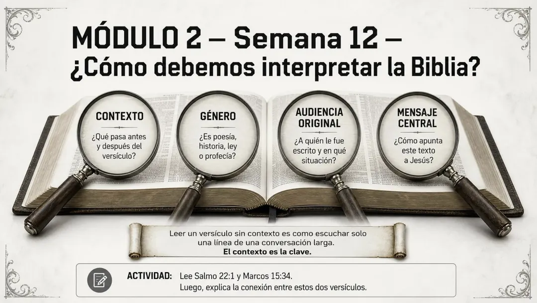 Semana 12 · ¿Cómo debemos interpretar la Biblia?